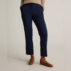 Quince Navy Blue Stretch Crepe Ankle Pants Trousers Size 12